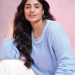 DressBerry Curve Women Ribbed Pullover-image-41