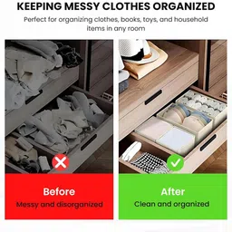 HOMEESSENTIALS Cream 6 Pieces Reusable Jewellery Organisers 12" x 4" image 2