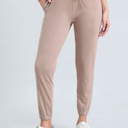Go Colors Women Jogger Fit Mid-Rise Trousers-picture-14