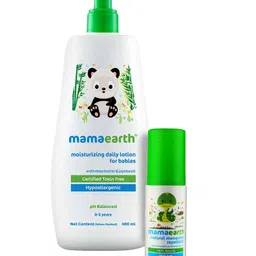 mamaearth Moisturising Daily Lotion White - 400 ml & Natural Mosquito Repellent Spray With Lemongrass Oil - 100 ml-image-66