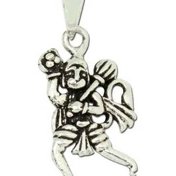 RAVIOUR LIFESTYLE Unisex Silver Hanuman ji Pendant-image-5