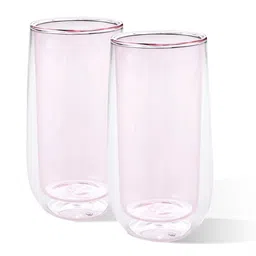Kuber Industries Pink Solid Glass Matte Mugs Set of Cups and Mugs image 1