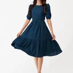 Jash Creation Applique Crepe Fit & Flare Maxi Dress-picture-29