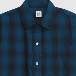 GAP Boys Indigo Classic Checked Casual Shirt image 2