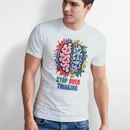 Seekbuylove Men Typography Printed Bio Finish T-shirt image 2