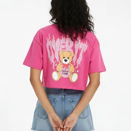 glitchez Relaxed Fit Typography Printed Pure Cotton T-shirt image 5