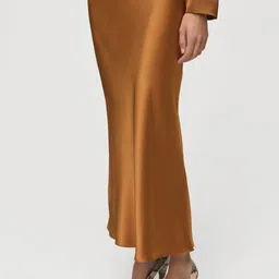 MANGO Satin A-Line Maxi Skirt-picture-49