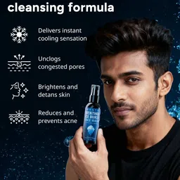 ARATA Set Of 3 Menthol Ice Burst Face Wash - 100 ml Each image 4