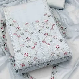 DIVASTRI Embroidered Unstitched Dress Material-image-61