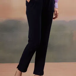 All About You Formals Women Skinny Fit High-Rise Wrinkle Free Trousers image 3