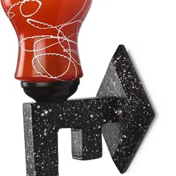 1ST TIME Orange & Orange Textured Wood Abstract Shaped Shaped Wall Lamp-picture-15