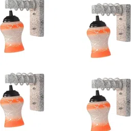 1ST TIME Orange & White Colourblocked Wood Contemporary Rectangle Shaped Wall Lamp-picture-17