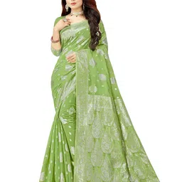 Florence Woven Design Zari Pure Cotton Banarasi Saree-picture-22