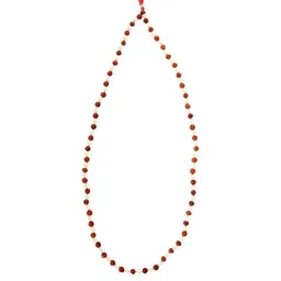 kesar zems Unisex Brown & White Alloy Rudraksha Beaded Chain image 1