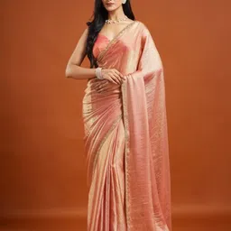 LOROFY Beads and Stones Tussar Saree image 4
