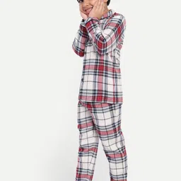 Clt.s Unisex Kids Checked Night suit image 4