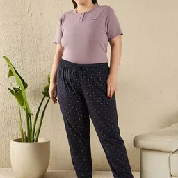 CUPID Printed Cotton Straight-Leg Lounge Pants image 1