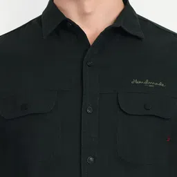 SUI DHAGA Men Comfort Relaxed Fit Solid Spread Collar Cotton Casual Shirt image 5