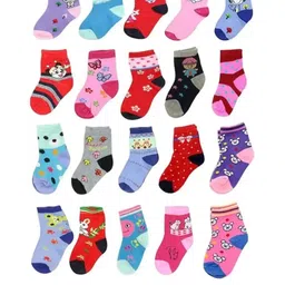 Akeeta Kids Pack of 12 Multi Color Cotton Socks image 2
