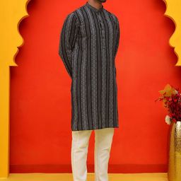 Jompers Men Regular Pure Cotton Kurta with Pyjamas-picture-45