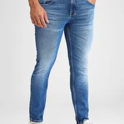 SPYKAR Men Mid-Rise Slim Fit Heavy Fade Stretchable Jeans image 3