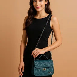 CATCHY Women Structured Quilted Sling Bag-picture-20