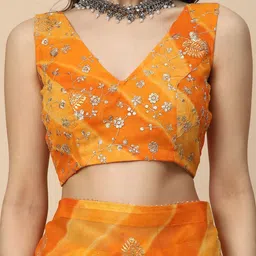 RATAN Leheriya Poly Georgette Leheriya Saree image 3