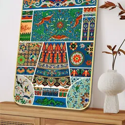 Myntra Elegant Homes Blue & Green Traditional Oriental Printed Wall Art-image-65