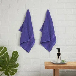Welspun Violet 2 Pieces 380 GSM Pure Cotton Hand Towels-image-27