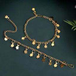 Silvermerc Designs Gold-Plated Star Charm Anklet-picture-39