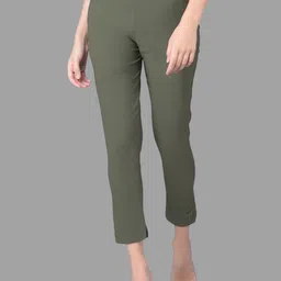 Comfort Lady Women Solid Mid-Rise Casual Regular Trouser-image-14