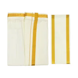 TUNI MANI Men Cotton Welcro Pocket Dhoti With Towel image 3