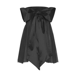 FIMBUL Women Front Bow Tie-Up Net Strapless Baby Doll image 4