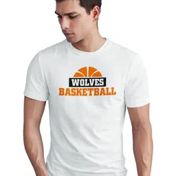 Seekbuylove Men Bio Finish Wolves Basketball Round Neck Pure Cotton T-shirt-picture-41