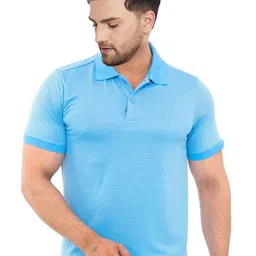 Bishop Cotton Men Striped Polo Collar T-shirt-picture-11