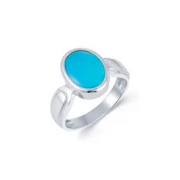 GenZcomplex Silver-Plated Brass Turquoise Finger Ring-picture-12