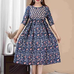 CORSICA Floral Print Maternity Maxi Dress-image-50