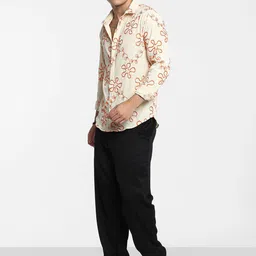 Campus Sutra Men Comfort Spread Collar Conversational Printed Polycotton Casual Shirt-image-55