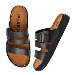 Killer Men Buckle Leather Comfort Sandals image 2