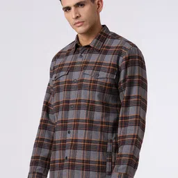 Pepe Jeans Tartan Checks Checked Spread Collar Shirt image 4