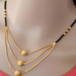 Ramdev Art Fashion Jwellery Gold-Plated Artificial Stones and Beads Mangalsutra-picture-33