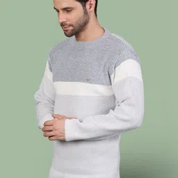 GRACIT Men Colourblocked Woollen Pullover image 4