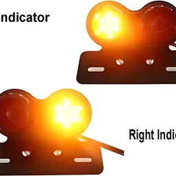 autozap Bike LED Tail Lamp Turn Signal Light Brake Number Plate Holder Lights Indicator Light Motorbike LED (12 V, 12 W) image 3