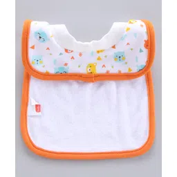 Babyhug Cotton Pullover Bibs Multi Print Set of 2 - Blue Orange image 5