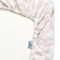 KLOTTHE White & Beige Floral 400 TC Bedsheet With 2 Pillow Covers image 4