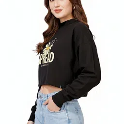 BLUEFICUS Women Printed Sweatshirt image 2