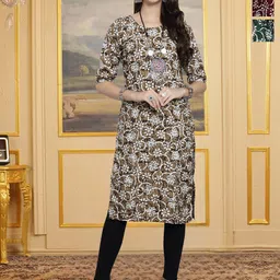 HERE&NOW Women Pack Of 3 Printed Straight Kurta-picture-36