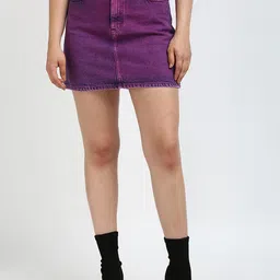 Calvin Klein Jeans Cotton A-Line Mini Skirt image 1