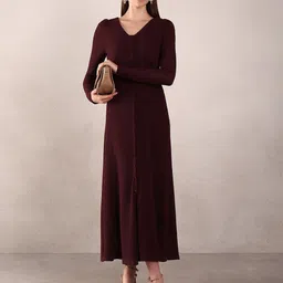 Vero Moda Women V-Neck Self Design A-Line Dress-picture-10