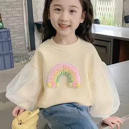 YK Yellow Long Sleeves Round Neck Girls Co-ords Set-picture-42